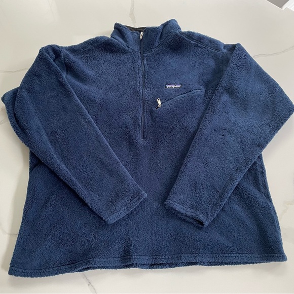 Vintage Made in USA Patagonia R2 Regulator Navy Blue Deep Pile Fleece, Size XXL - Picture 2 of 9